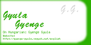 gyula gyenge business card